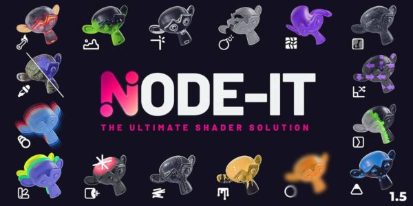 Blender插件 强大3D建模模型表面着色器节点工具 SuperhiveMarket – Node-It v1.5特色图 Blender插件 强大3D建模模型表面着色器节点工具 SuperhiveMarket – Node-It v1.5