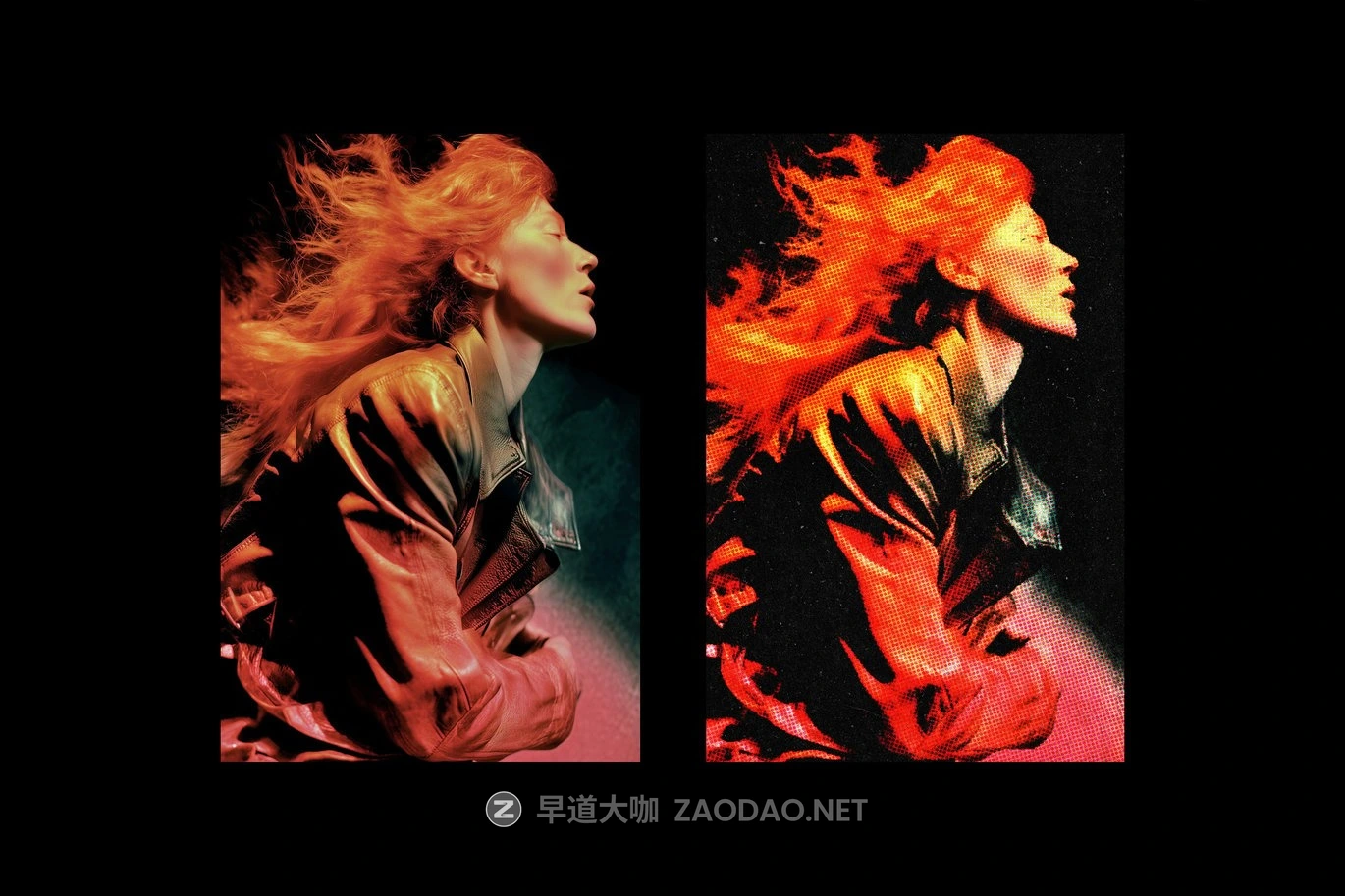 时尚半调颗粒杂志海报打印照片效果ps特效滤镜样机 Halftone Poster Photo Effect插图1 时尚半调颗粒杂志海报打印照片效果ps特效滤镜样机 Halftone Poster Photo Effect插图1