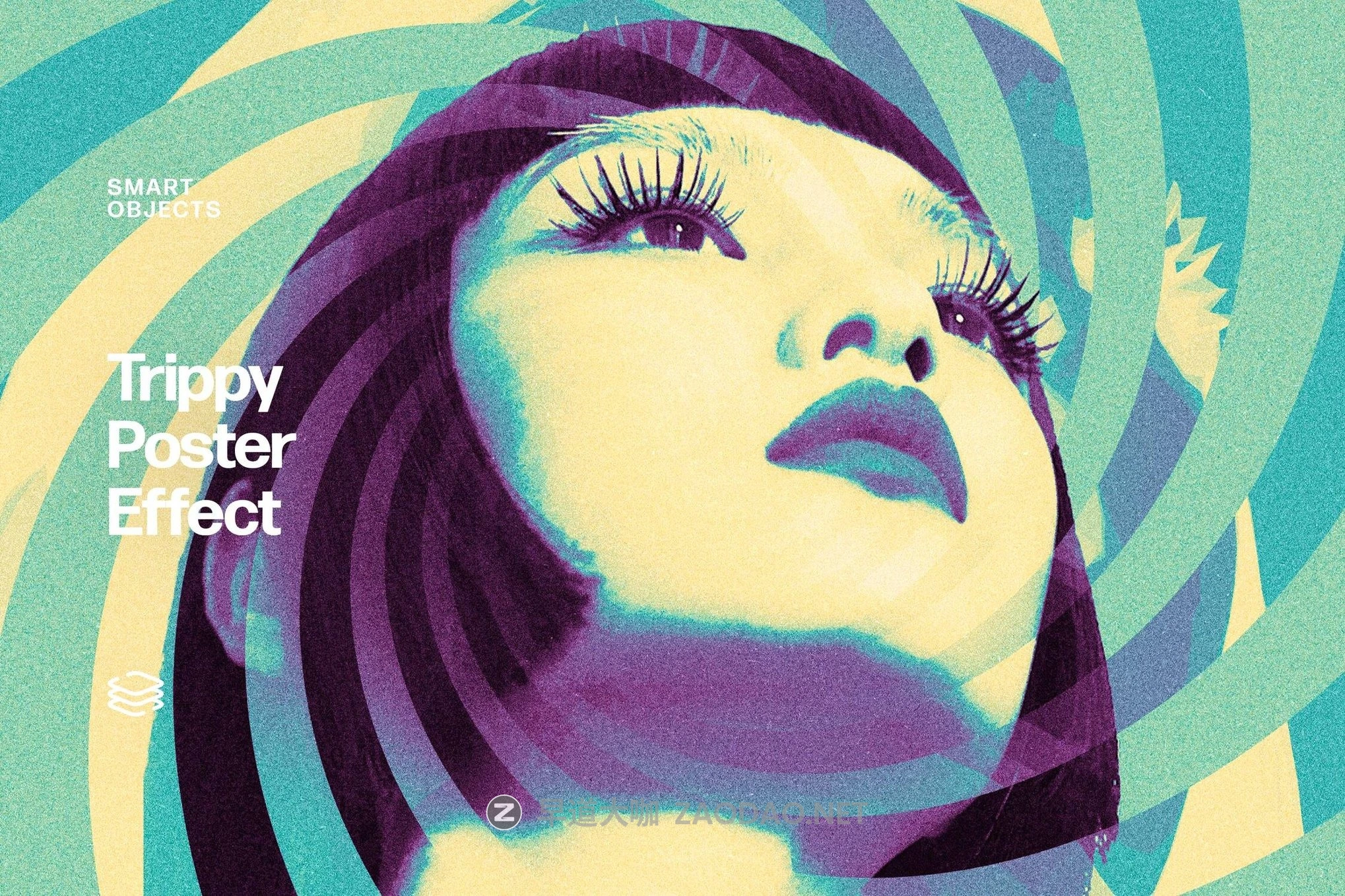 复古双调旋转扭曲颗粒海报照片效果ps特效滤镜样机 Trippy Poster Effect插图 复古双调旋转扭曲颗粒海报照片效果ps特效滤镜样机 Trippy Poster Effect插图