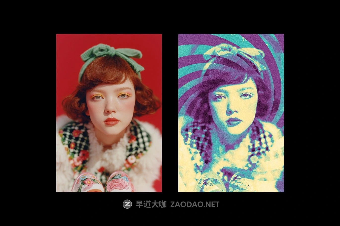 复古双调旋转扭曲颗粒海报照片效果ps特效滤镜样机 Trippy Poster Effect插图2 复古双调旋转扭曲颗粒海报照片效果ps特效滤镜样机 Trippy Poster Effect插图2