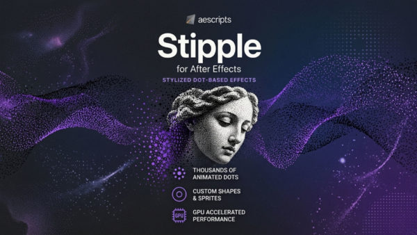 AE插件 抽象动态点画颗粒粒子汇集视频特效 Aescripts – Stipple v1.0.4特色图 AE插件 抽象动态点画颗粒粒子汇集视频特效 Aescripts – Stipple v1.0.4