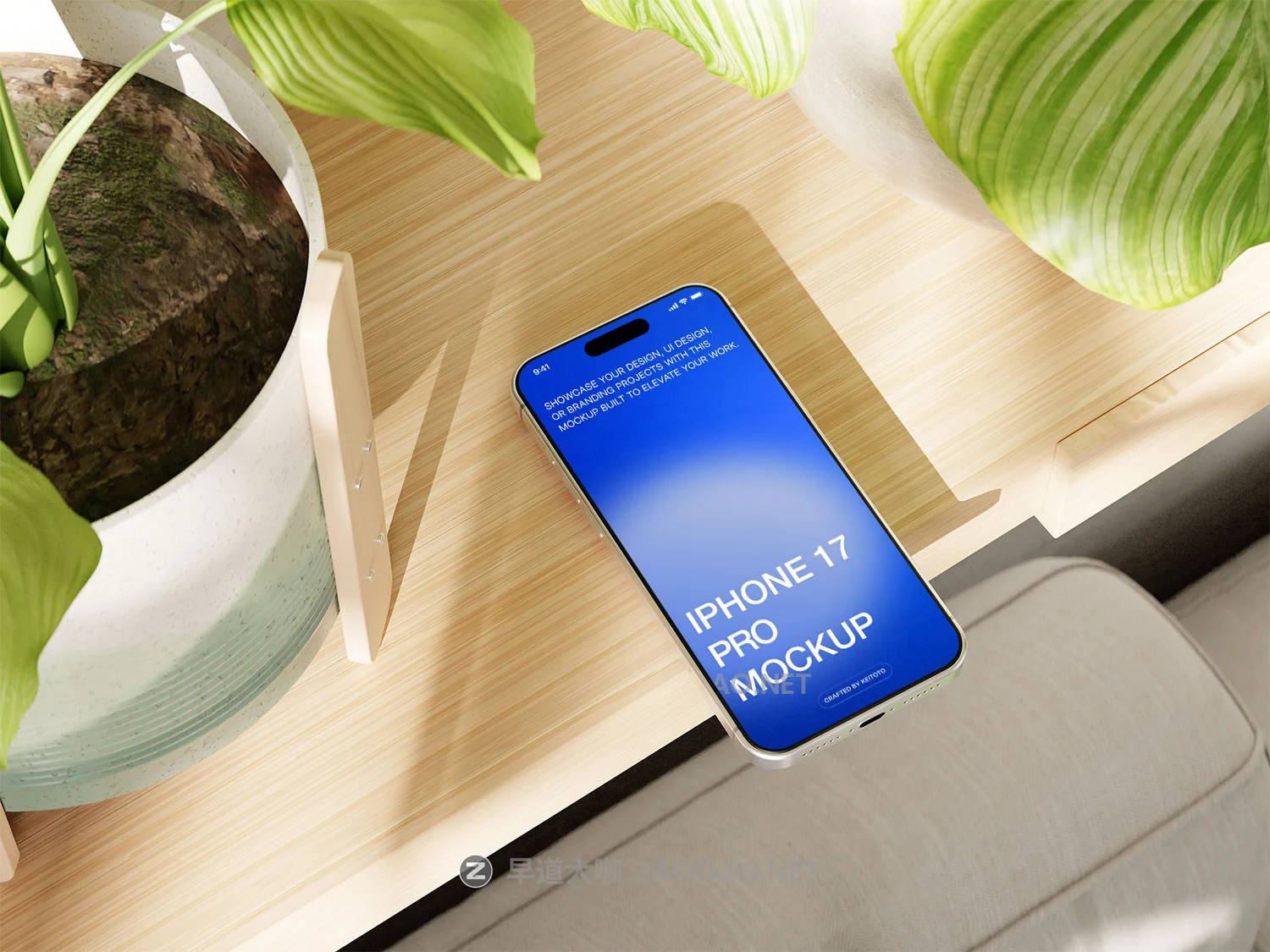 5款室内场景ui广告界面设计苹果iPhone 17 Pro手机贴图psd样机模板 iPhone 17 Pro Max Mockup in Natural Interior with Plants插图4 5款室内场景ui广告界面设计苹果iPhone 17 Pro手机贴图psd样机模板 iPhone 17 Pro Max Mockup in Natural Interior with Plants插图4