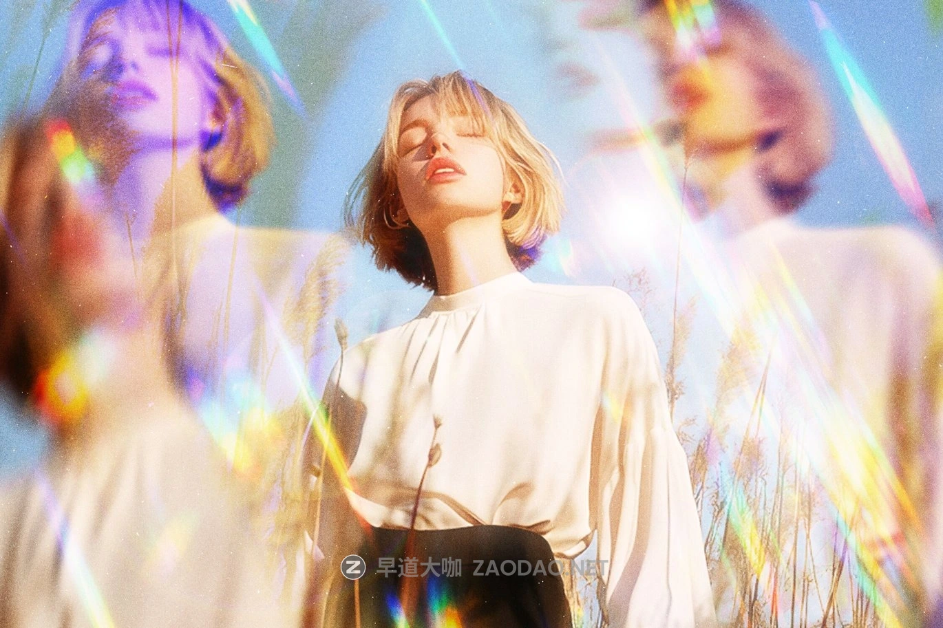 时尚棱镜折射发光颗粒模糊海报照片效果ps特效滤镜样机 Crystal Prism Photo Effect插图3 时尚棱镜折射发光颗粒模糊海报照片效果ps特效滤镜样机 Crystal Prism Photo Effect插图3