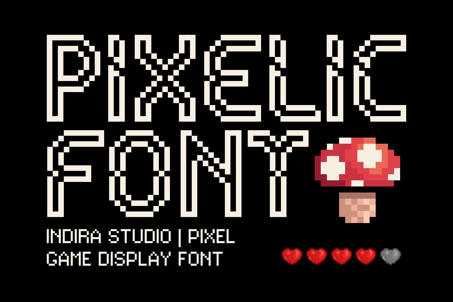 时尚复古像素风游戏标题菜单设计装饰英文字体安装包 Pixelic – Pixel Font特色图 时尚复古像素风游戏标题菜单设计装饰英文字体安装包 Pixelic – Pixel Font