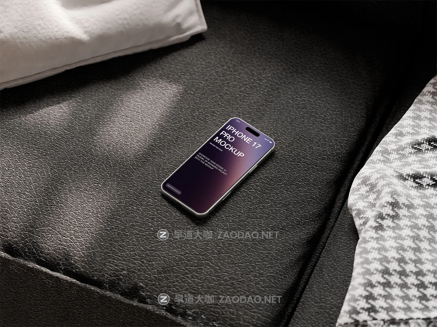 5款室内场景ui界面作品集设计苹果iPhone 17 Pro手机贴图psd样机模板 iPhone 17 Pro Max Mockup Timeless Interior Setup with Soft Shadows插图7 5款室内场景ui界面作品集设计苹果iPhone 17 Pro手机贴图psd样机模板 iPhone 17 Pro Max Mockup Timeless Interior Setup with Soft Shadows插图7