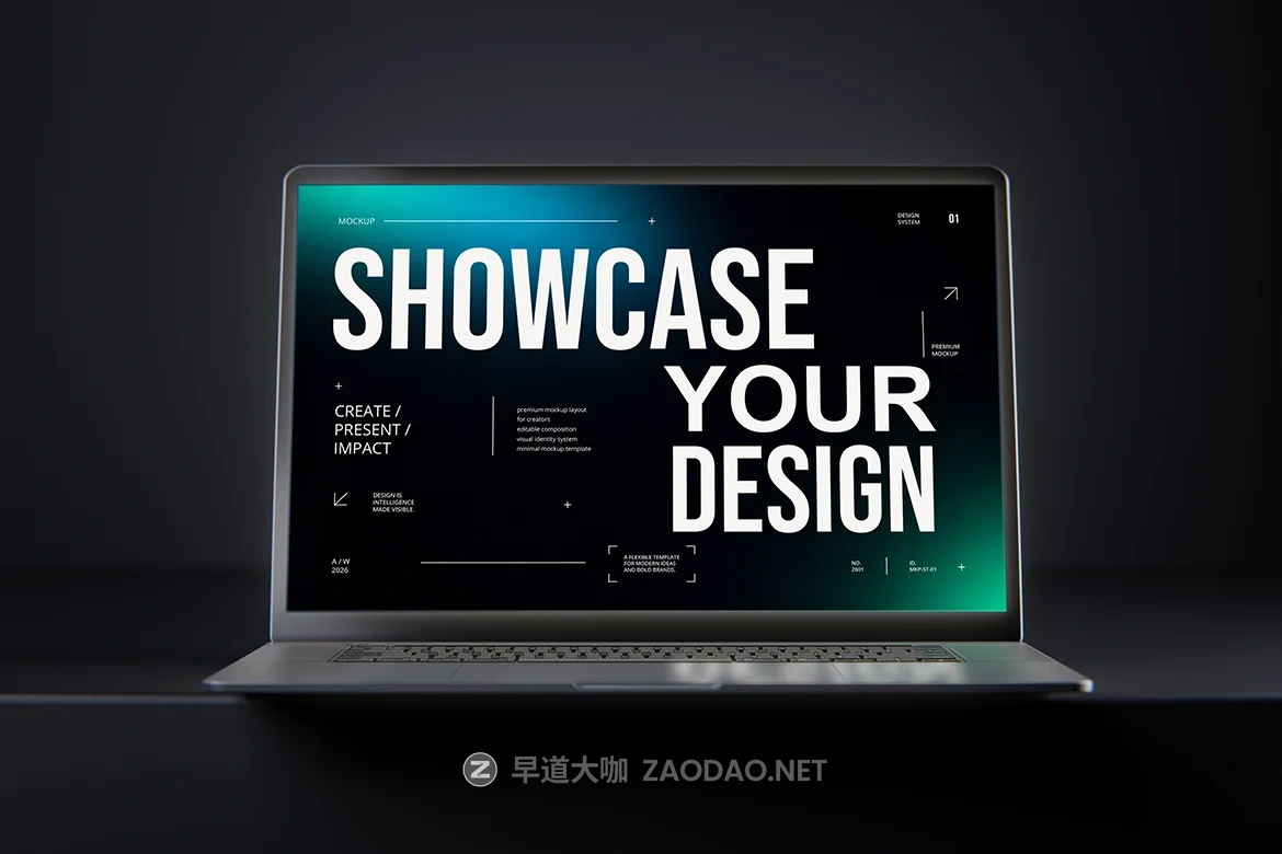 暗黑ui/ux作品集设计展示现代苹果MacBook笔记本电脑贴图psd样机 Laptop Macbook Mockup #03插图2 暗黑ui/ux作品集设计展示现代苹果MacBook笔记本电脑贴图psd样机 Laptop Macbook Mockup #03插图2