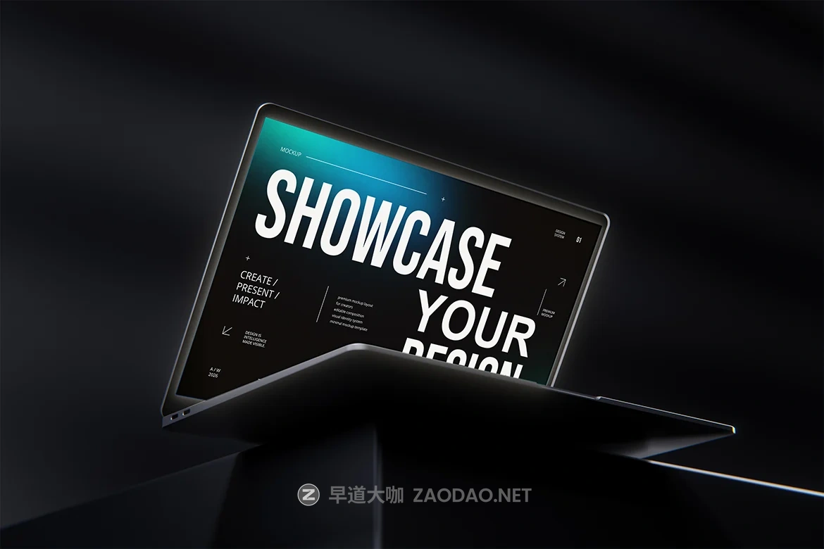 暗黑ui/ux作品集设计展示现代苹果MacBook笔记本电脑贴图psd样机 Laptop Macbook Mockup #03插图1 暗黑ui/ux作品集设计展示现代苹果MacBook笔记本电脑贴图psd样机 Laptop Macbook Mockup #03插图1