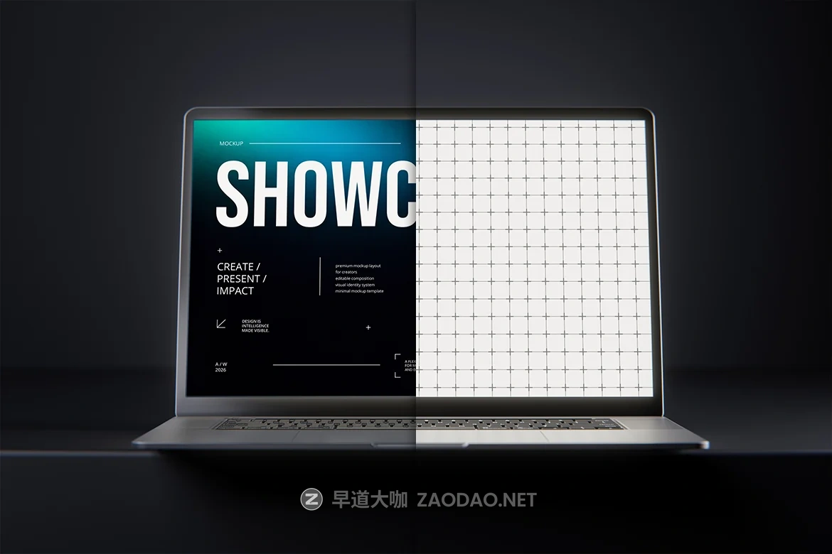 暗黑ui/ux作品集设计展示现代苹果MacBook笔记本电脑贴图psd样机 Laptop Macbook Mockup #03插图3 暗黑ui/ux作品集设计展示现代苹果MacBook笔记本电脑贴图psd样机 Laptop Macbook Mockup #03插图3