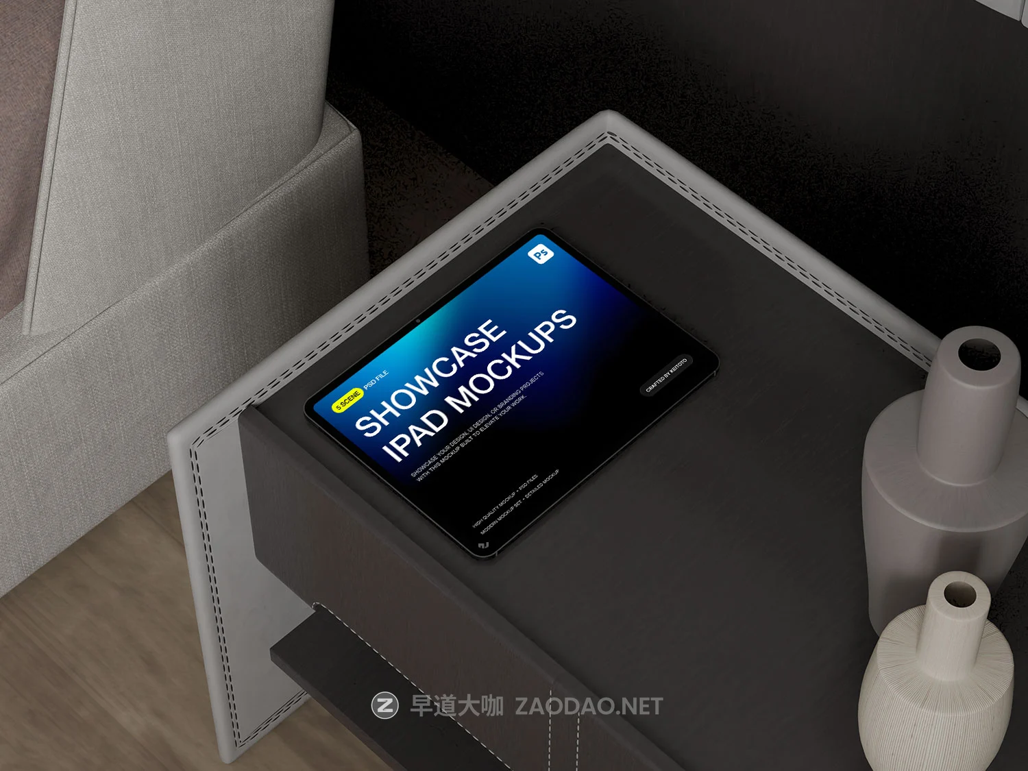 5款现代室内场景ui/ux广告界面设计苹果iPad Pro贴图效果图psd样机模板 Stylish iPad Pro Mockup in Modern Interior Scene插图1 5款现代室内场景ui/ux广告界面设计苹果iPad Pro贴图效果图psd样机模板 Stylish iPad Pro Mockup in Modern Interior Scene插图1