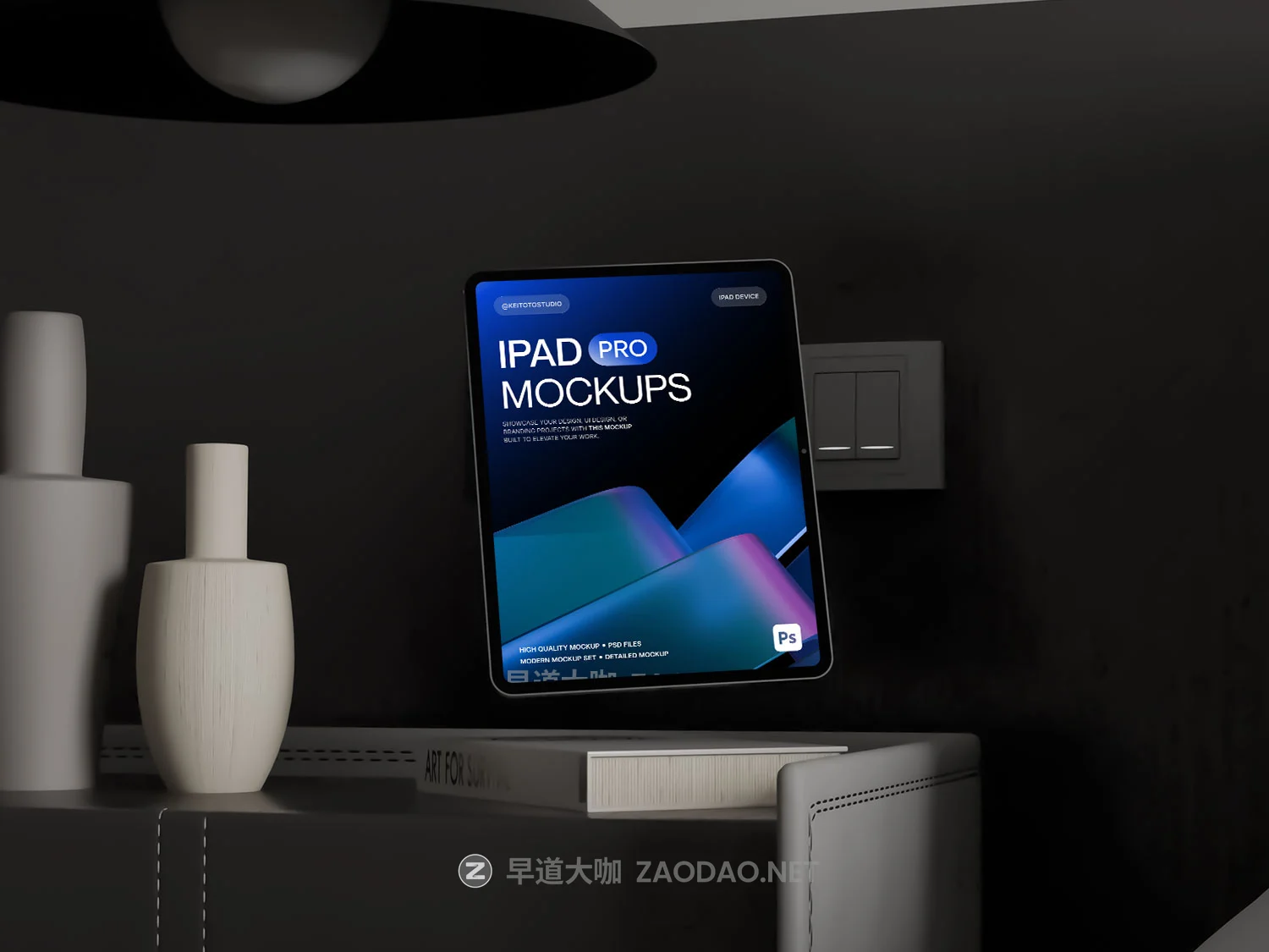 5款现代室内场景ui/ux广告界面设计苹果iPad Pro贴图效果图psd样机模板 Stylish iPad Pro Mockup in Modern Interior Scene插图3 5款现代室内场景ui/ux广告界面设计苹果iPad Pro贴图效果图psd样机模板 Stylish iPad Pro Mockup in Modern Interior Scene插图3