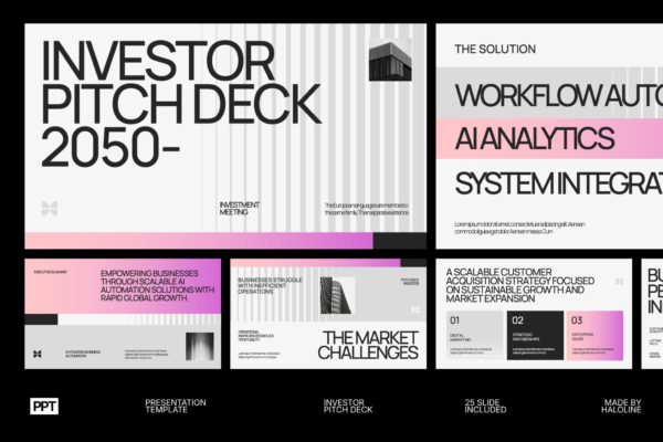 现代简约品牌营销策划演示文稿设计ppt模版 Pink Gradient Investor Pitch Deck Powerpoint 001特色图 现代简约品牌营销策划演示文稿设计ppt模版 Pink Gradient Investor Pitch Deck Powerpoint 001
