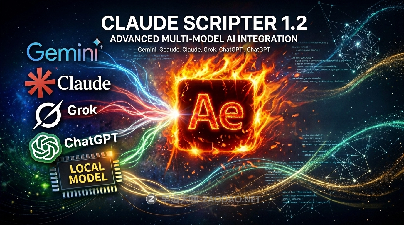 AE脚本 AI智能工作流代码生成工具 Aescripts – Claude Scripter 1.2.3插图 AE脚本 AI智能工作流代码生成工具 Aescripts – Claude Scripter 1.2.3插图