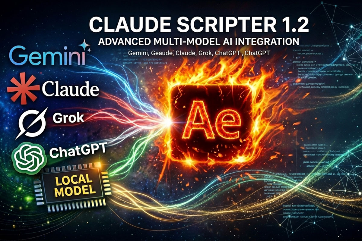 AE脚本 AI智能工作流代码生成工具 Aescripts – Claude Scripter 1.2.3特色图 AE脚本 AI智能工作流代码生成工具 Aescripts – Claude Scripter 1.2.3