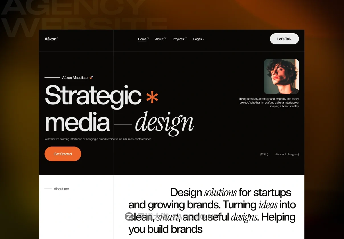 12+屏极简创意作品集个人工作室案例网站ui界面设计figma模板 Aáxon – Personal Portfolio & Agency Website插图 12+屏极简创意作品集个人工作室案例网站ui界面设计figma模板 Aáxon – Personal Portfolio & Agency Website插图