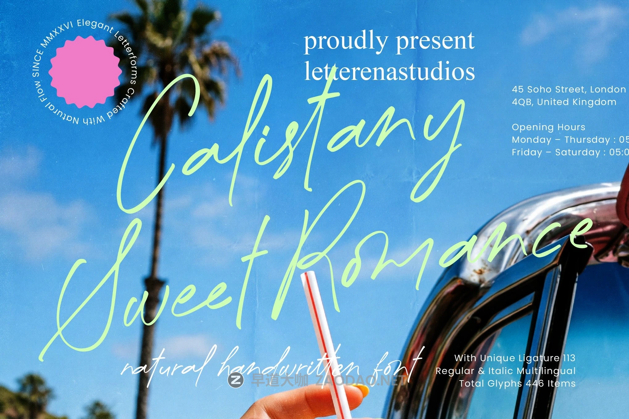 优雅浪漫美学品牌包装婚礼设计手写英文字体安装包 Calistany Sweet Romance – Natural Handwritten Font插图 优雅浪漫美学品牌包装婚礼设计手写英文字体安装包 Calistany Sweet Romance – Natural Handwritten Font插图