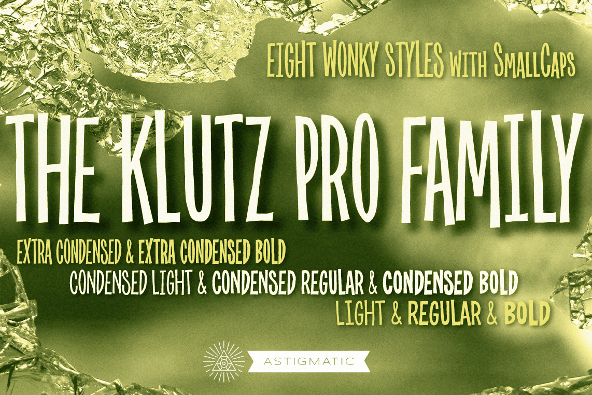 Myfonts – Klutz AOE Pro Font Family 8款复古卡通趣味浓缩手绘风格手写psai英文字体安装包特色图 Myfonts – Klutz AOE Pro Font Family 8款复古卡通趣味浓缩手绘风格手写psai英文字体安装包