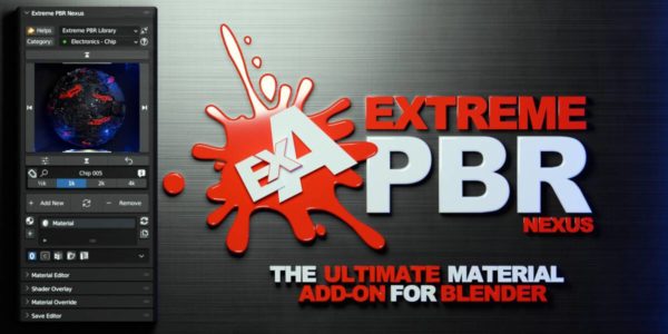 Blender插件 1800+款3D模型贴图材质预设库 Extreme Pbr Nexus v4.2.101 for Blender特色图 Blender插件 1800+款3D模型贴图材质预设库 Extreme Pbr Nexus v4.2.101 for Blender