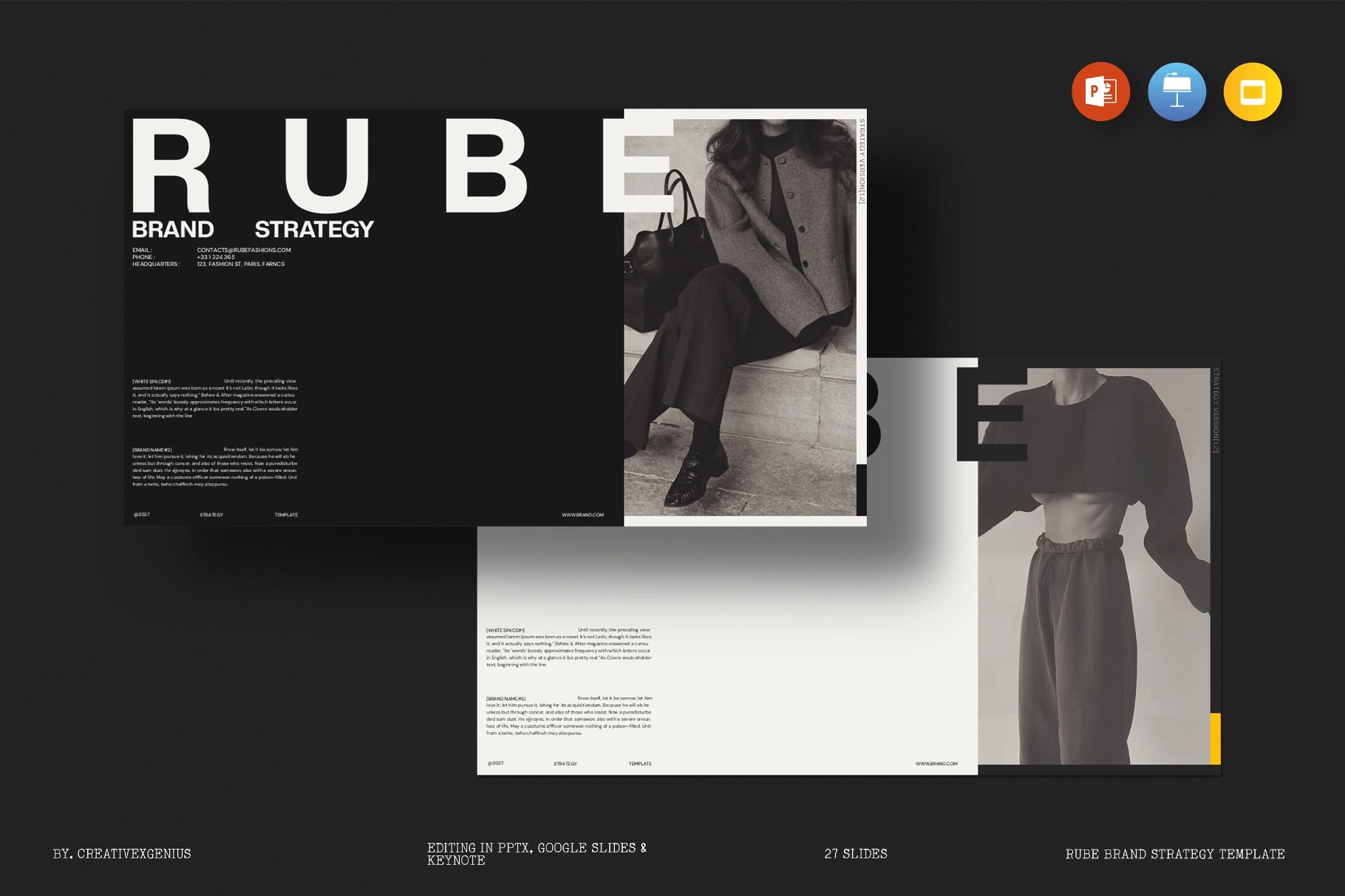 现代时尚品牌营销策划演示文稿设计ppt/keynote模版 RUBE – Minimal Brand Strategy Deck Template特色图 现代时尚品牌营销策划演示文稿设计ppt/keynote模版 RUBE – Minimal Brand Strategy Deck Template