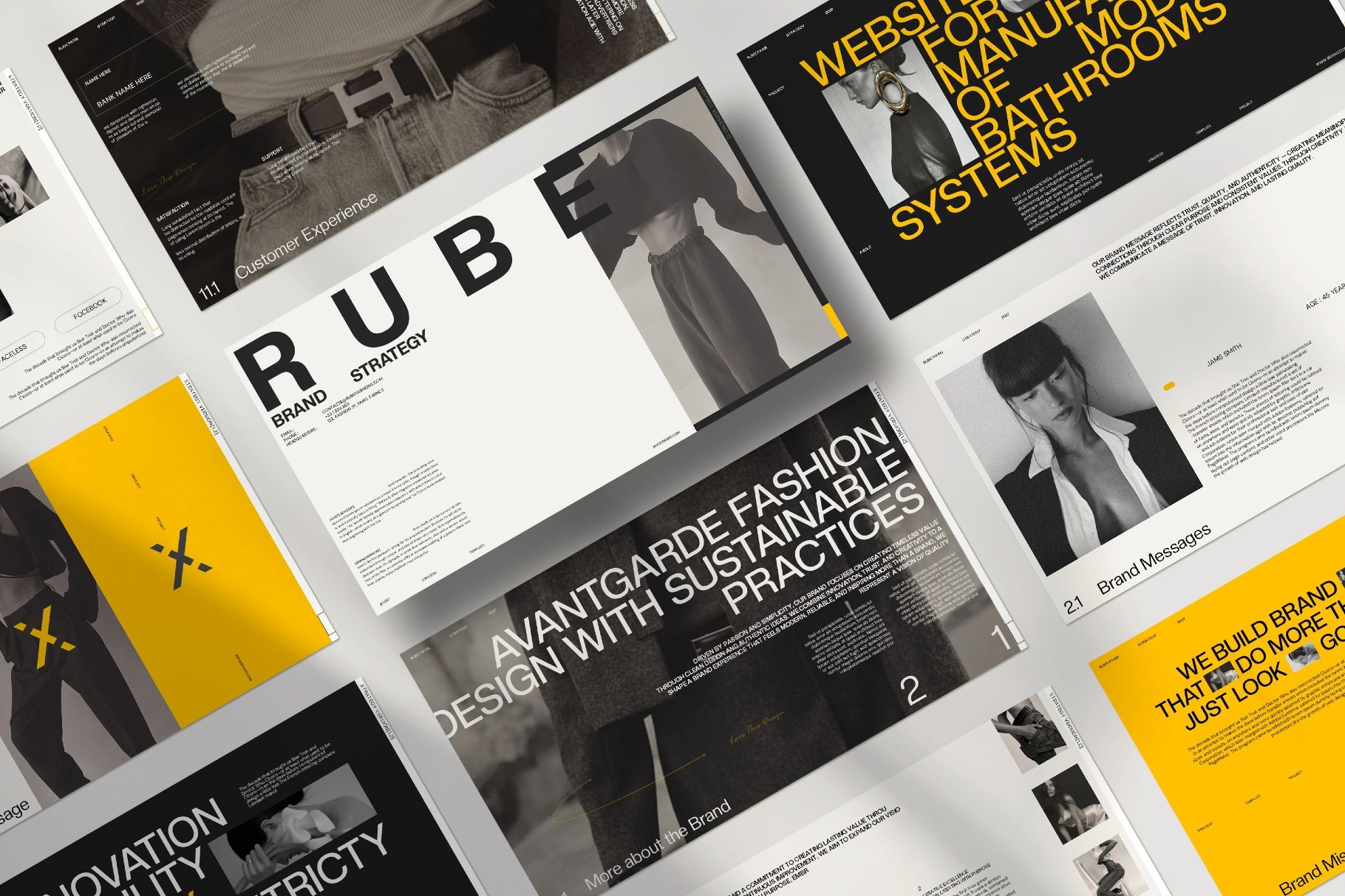 现代时尚品牌营销策划演示文稿设计ppt/keynote模版 RUBE – Minimal Brand Strategy Deck Template插图1 现代时尚品牌营销策划演示文稿设计ppt/keynote模版 RUBE – Minimal Brand Strategy Deck Template插图1