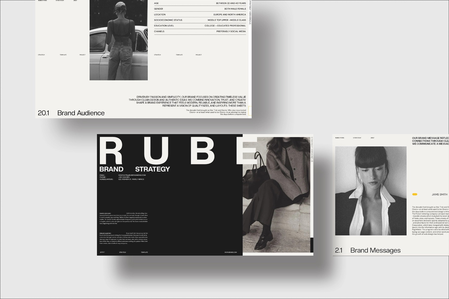 现代时尚品牌营销策划演示文稿设计ppt/keynote模版 RUBE – Minimal Brand Strategy Deck Template插图3 现代时尚品牌营销策划演示文稿设计ppt/keynote模版 RUBE – Minimal Brand Strategy Deck Template插图3