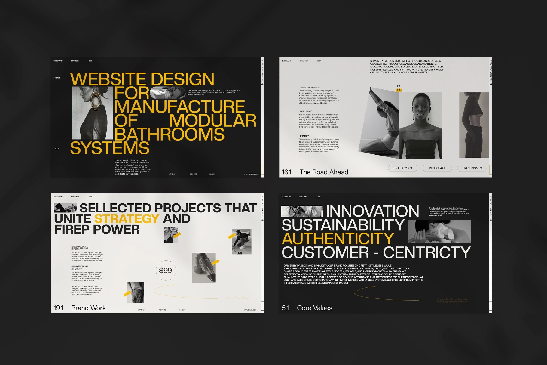 现代时尚品牌营销策划演示文稿设计ppt/keynote模版 RUBE – Minimal Brand Strategy Deck Template插图4 现代时尚品牌营销策划演示文稿设计ppt/keynote模版 RUBE – Minimal Brand Strategy Deck Template插图4