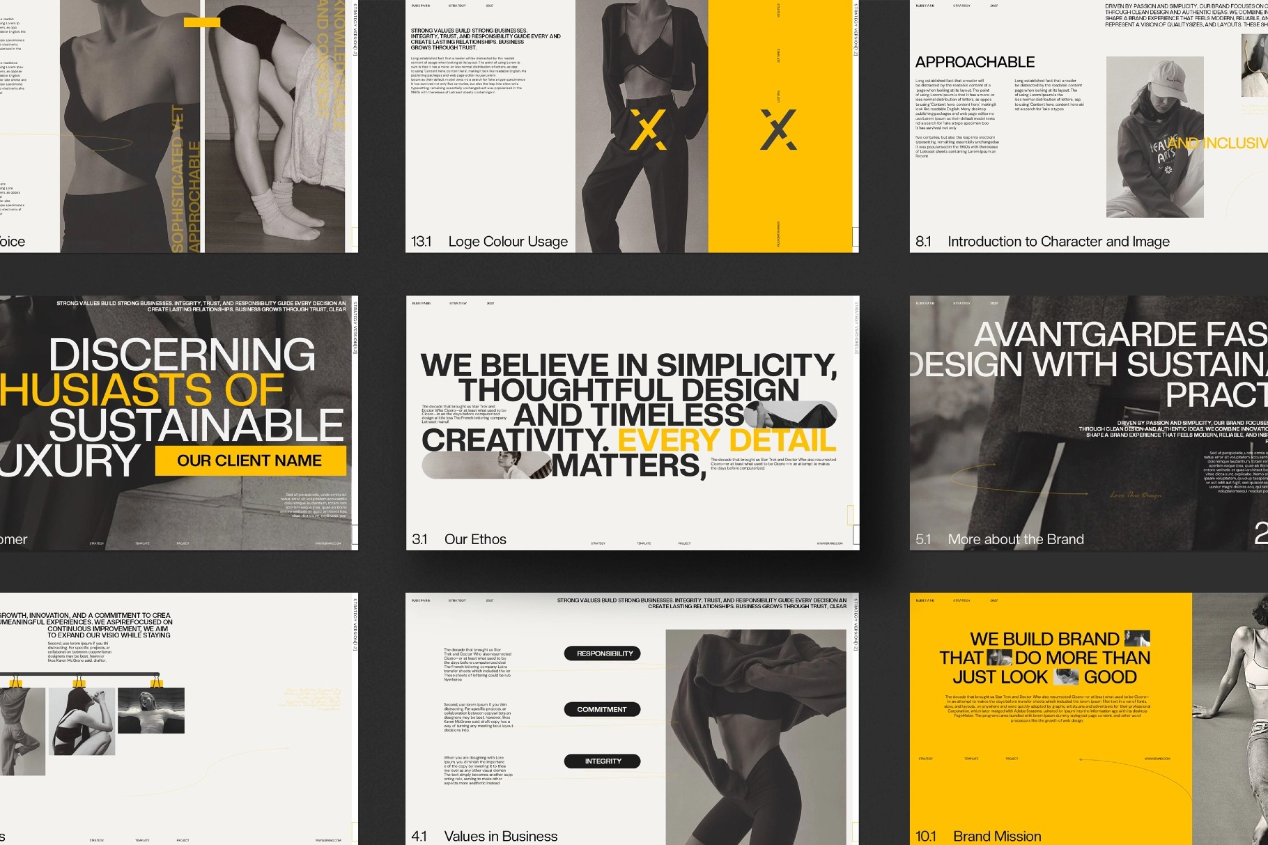 现代时尚品牌营销策划演示文稿设计ppt/keynote模版 RUBE – Minimal Brand Strategy Deck Template插图6 现代时尚品牌营销策划演示文稿设计ppt/keynote模版 RUBE – Minimal Brand Strategy Deck Template插图6