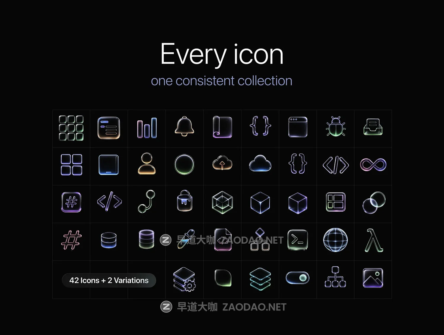 42款高级发光半透明磨砂玻璃水晶3D图标Icons设计Figma格式素材 Radiant Glass Icon插图5 42款高级发光半透明磨砂玻璃水晶3D图标Icons设计Figma格式素材 Radiant Glass Icon插图5