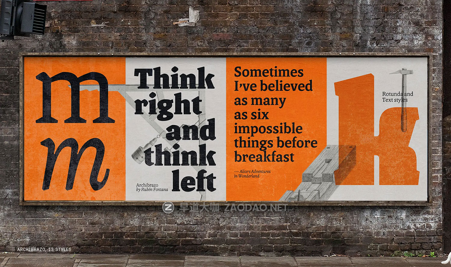 Archibrazo – 13 Stable, 2 Variable Styles Font Family 13款潮流前卫街头艺术楔形雕刻几何书法风海报标题logo文字设计衬线英文字体插图1 Archibrazo – 13 Stable, 2 Variable Styles Font Family 13款潮流前卫街头艺术楔形雕刻几何书法风海报标题logo文字设计衬线英文字体插图1