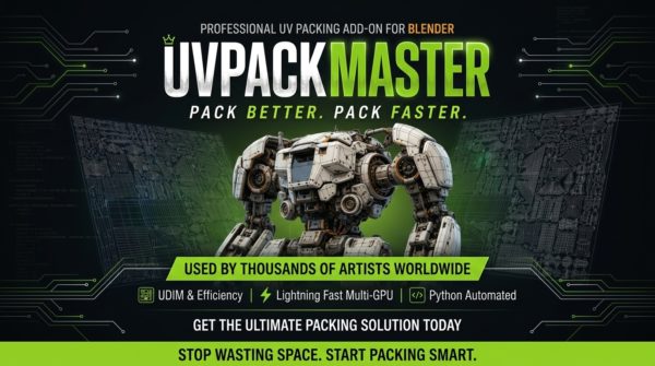 Blender模型UV材质纹理贴图打包工具插件 Uvpackmaster v4.0.4 for Blender特色图 Blender模型UV材质纹理贴图打包工具插件 Uvpackmaster v4.0.4 for Blender