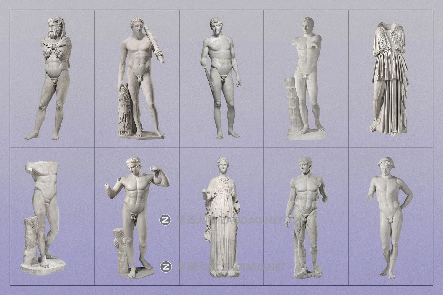 90款复古古典文艺复兴人物角色大理石石膏雕像png免抠图设计素材 Greek & Roman Sculpture Collection插图8 90款复古古典文艺复兴人物角色大理石石膏雕像png免抠图设计素材 Greek & Roman Sculpture Collection插图8