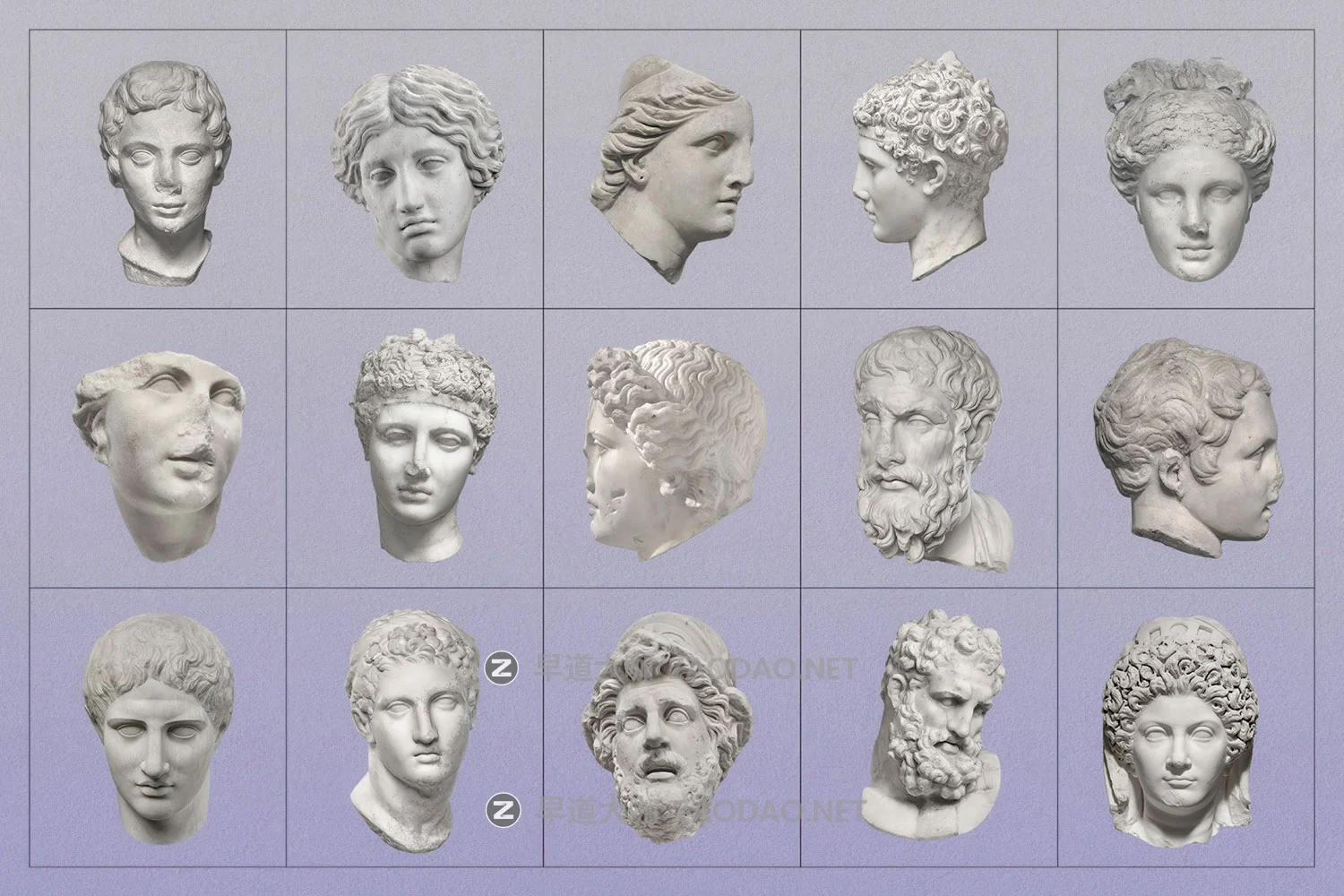 90款复古古典文艺复兴人物角色大理石石膏雕像png免抠图设计素材 Greek & Roman Sculpture Collection插图2 90款复古古典文艺复兴人物角色大理石石膏雕像png免抠图设计素材 Greek & Roman Sculpture Collection插图2