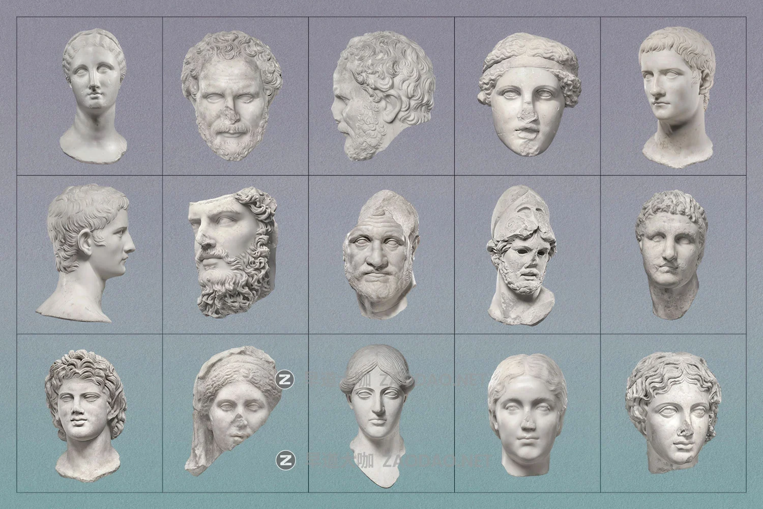 90款复古古典文艺复兴人物角色大理石石膏雕像png免抠图设计素材 Greek & Roman Sculpture Collection插图9 90款复古古典文艺复兴人物角色大理石石膏雕像png免抠图设计素材 Greek & Roman Sculpture Collection插图9