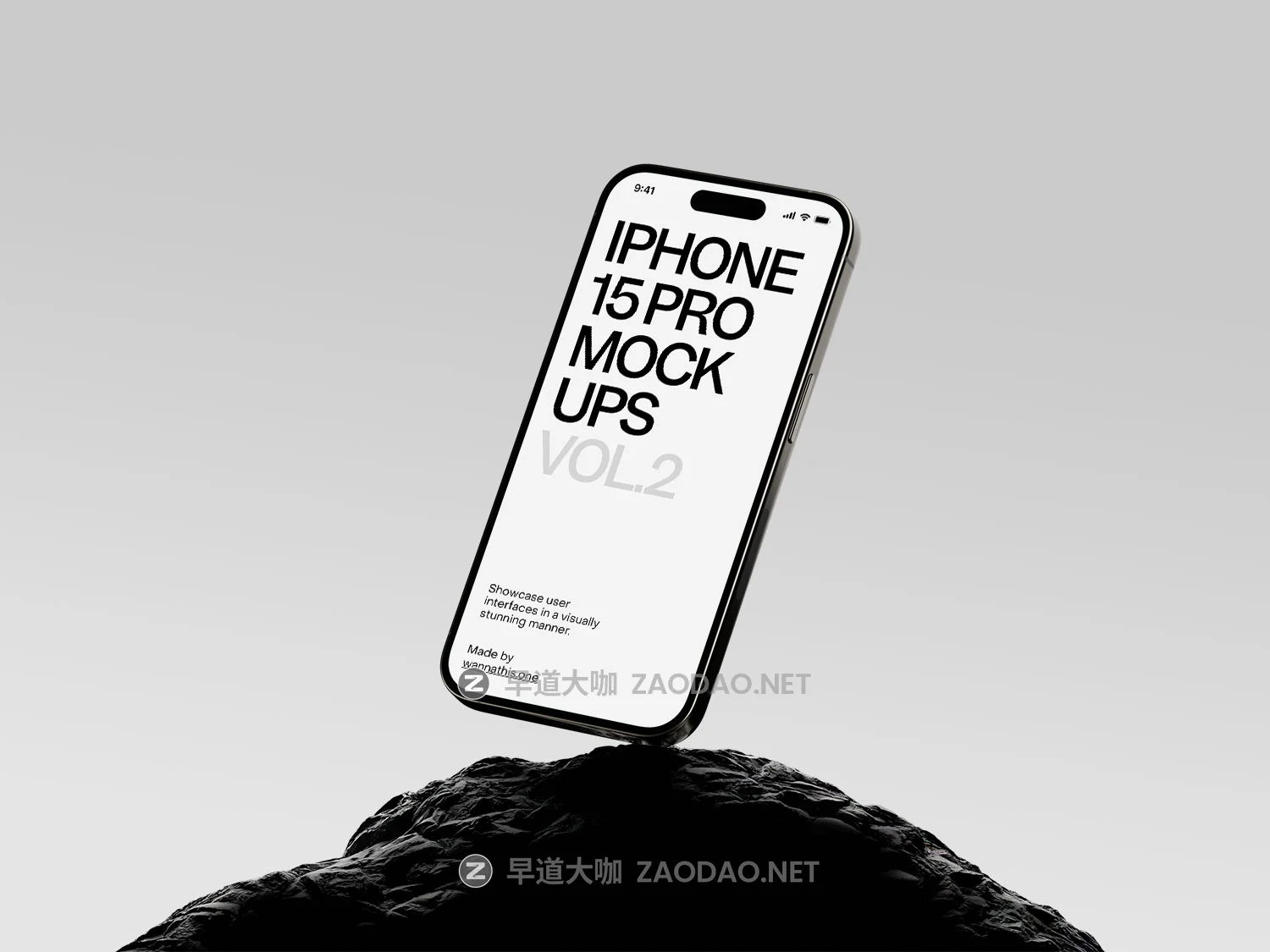 16款工业风ui界面作品集设计展示苹果iPhone 15 Pro手机贴图效果图psd样机素材 Wannathis – iPhone 15 Pro Mockups vol.2插图11 16款工业风ui界面作品集设计展示苹果iPhone 15 Pro手机贴图效果图psd样机素材 Wannathis – iPhone 15 Pro Mockups vol.2插图11