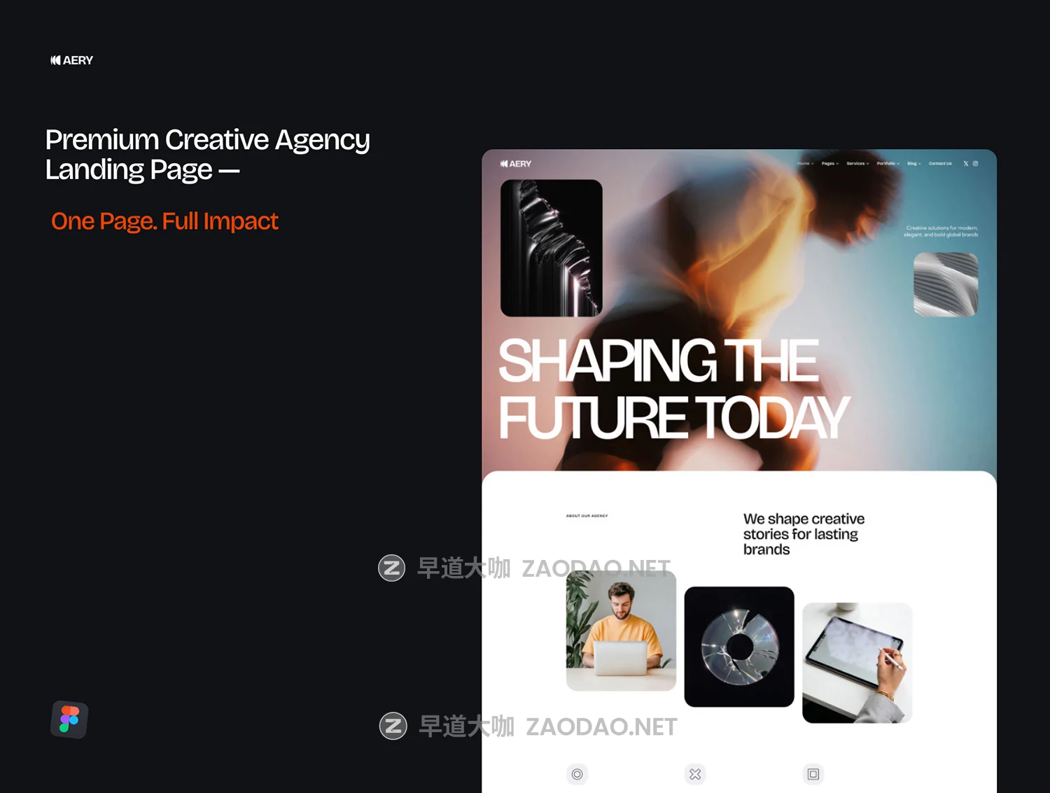 响应式个人作品集工作室用户登陆页ui界面设计figma模板素材 Creative Agency Figma Landing Page – Responsive Web Design Template插图 响应式个人作品集工作室用户登陆页ui界面设计figma模板素材 Creative Agency Figma Landing Page – Responsive Web Design Template插图