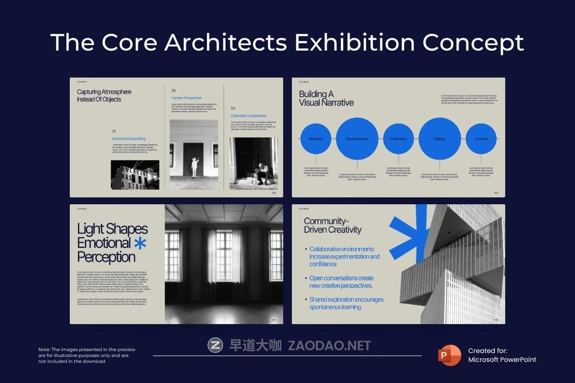 现代极简主义企业营销策划演示文稿设计ppt模版 The Core Architects Exhibition Concept Powerpoint插图6 现代极简主义企业营销策划演示文稿设计ppt模版 The Core Architects Exhibition Concept Powerpoint插图6