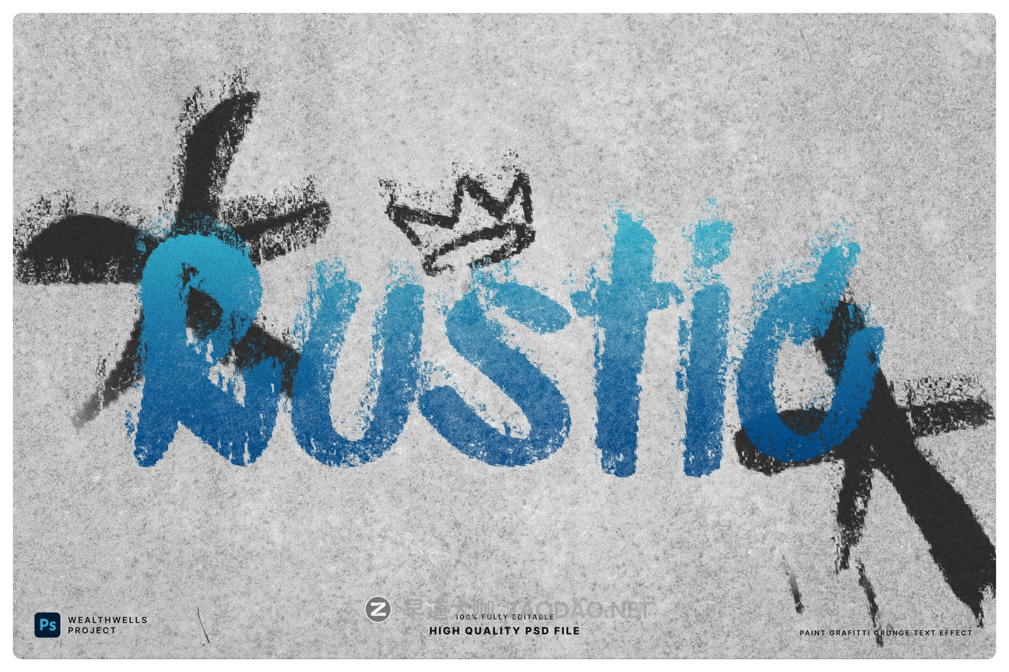 复古粗糙纹理喷漆涂鸦渐变标题logo文字设计ps特效样机 Grunge Graffiti Brush Text Effect插图 复古粗糙纹理喷漆涂鸦渐变标题logo文字设计ps特效样机 Grunge Graffiti Brush Text Effect插图