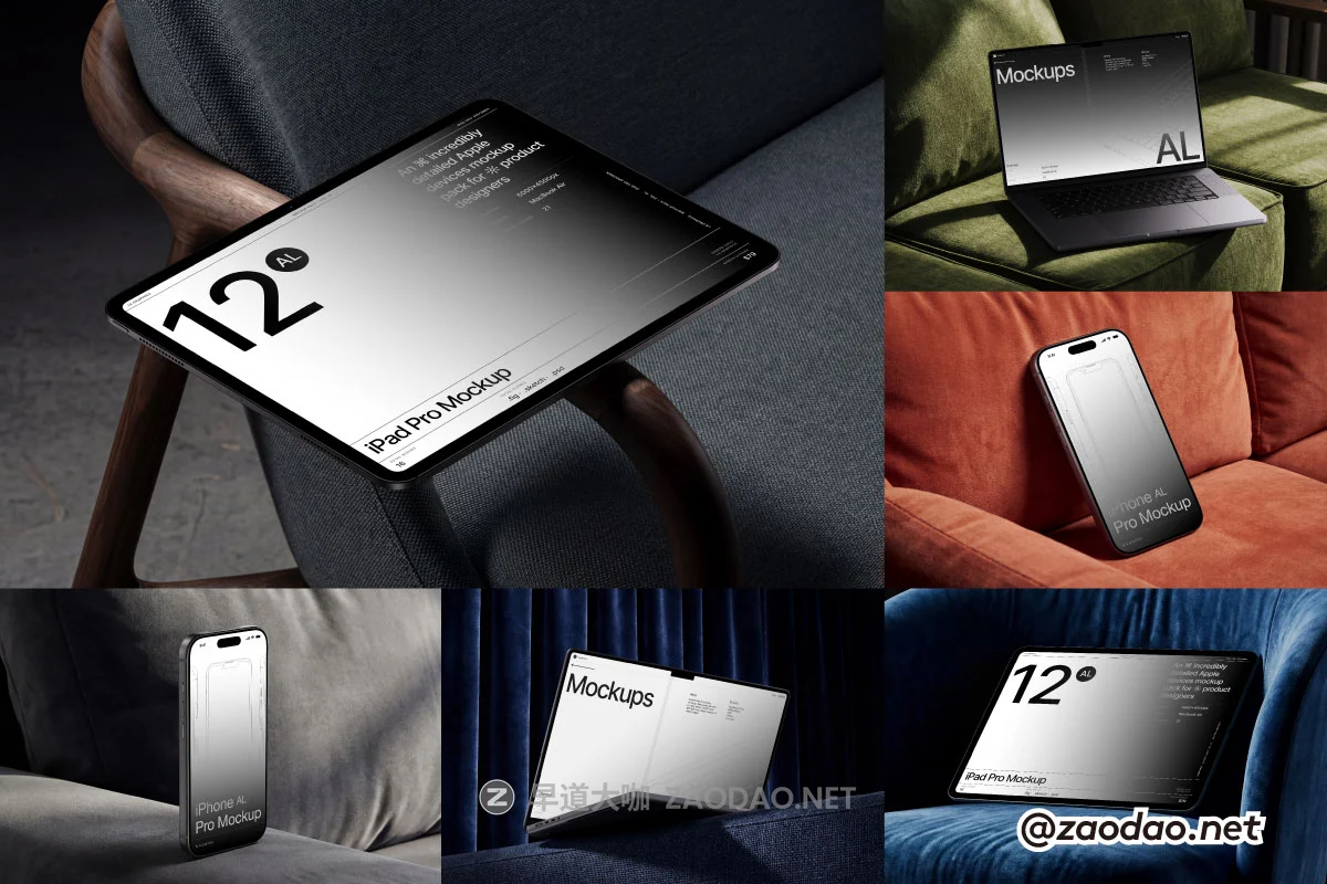 12款室内场景苹果iPhone手机iPad平板MacBook电脑ui设计贴图psd样机模板 AL-Mockups, Apple Devices by ls.graphics插图1 12款室内场景苹果iPhone手机iPad平板MacBook电脑ui设计贴图psd样机模板 AL-Mockups, Apple Devices by ls.graphics插图1