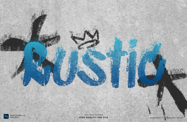 复古粗糙纹理喷漆涂鸦渐变标题logo文字设计ps特效样机 Grunge Graffiti Brush Text Effect特色图 复古粗糙纹理喷漆涂鸦渐变标题logo文字设计ps特效样机 Grunge Graffiti Brush Text Effect