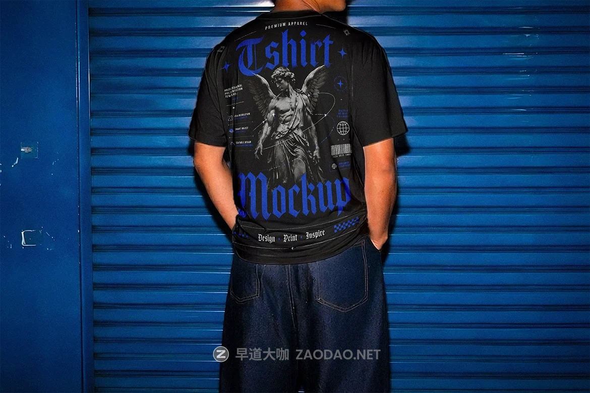 街头艺术男士半袖T恤logo图案印花设计展示效果图psd样机模板 T-Shirt Mockup #03插图3 街头艺术男士半袖T恤logo图案印花设计展示效果图psd样机模板 T-Shirt Mockup #03插图3