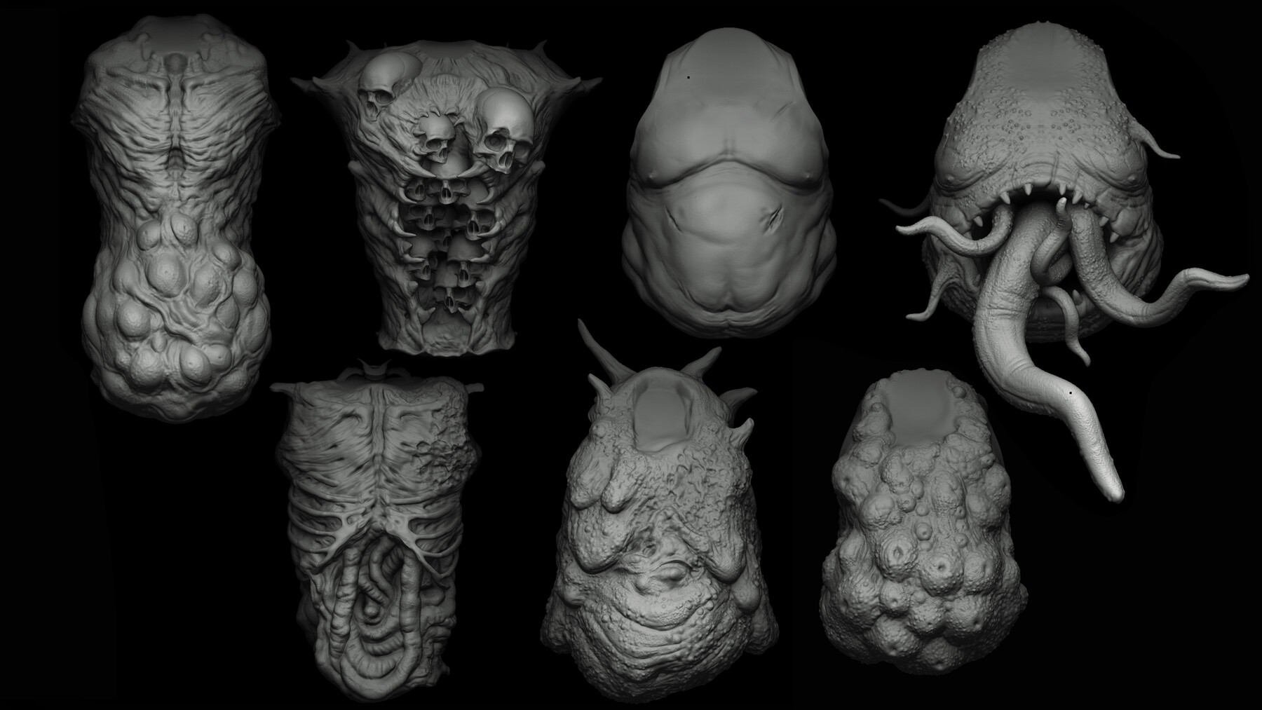 Zbrush + Blender生化怪物怪兽笔刷 Flipped Normals – Zbrush + Blender – 80 Undead Creature Brush mega Pack插图14 Zbrush + Blender生化怪物怪兽笔刷 Flipped Normals – Zbrush + Blender – 80 Undead Creature Brush mega Pack插图14