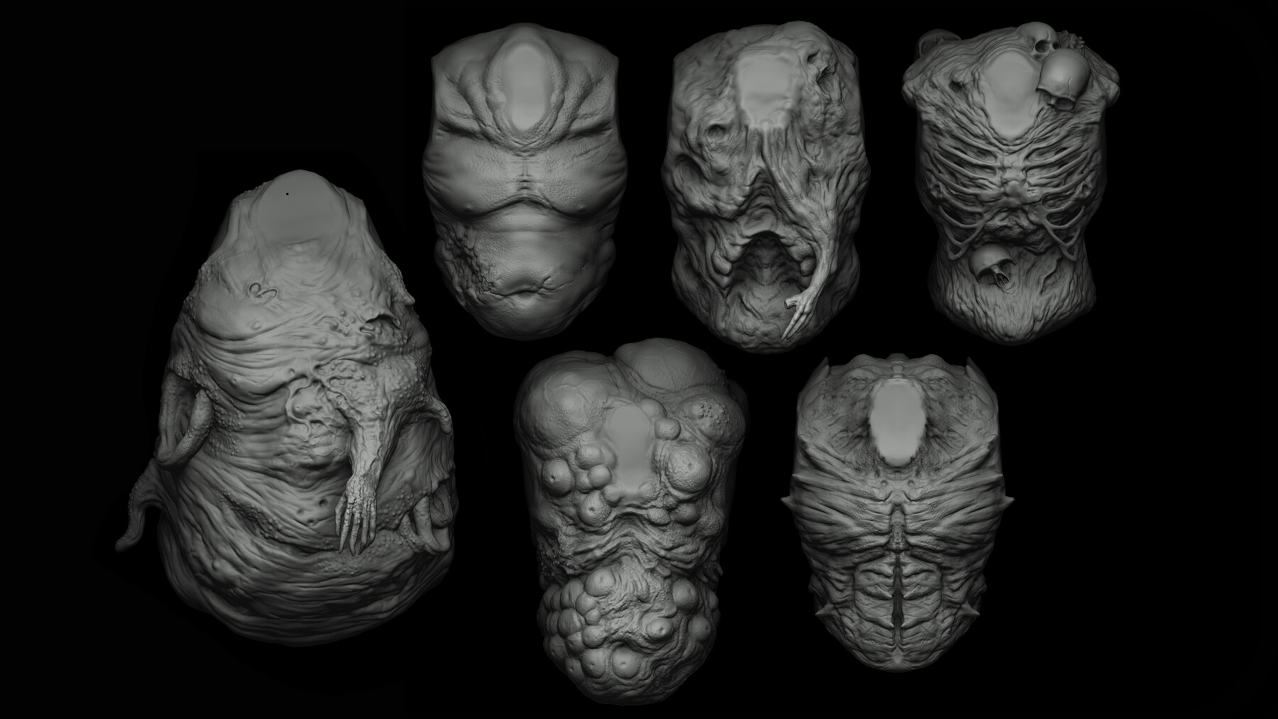 Zbrush + Blender生化怪物怪兽笔刷 Flipped Normals – Zbrush + Blender – 80 Undead Creature Brush mega Pack插图15 Zbrush + Blender生化怪物怪兽笔刷 Flipped Normals – Zbrush + Blender – 80 Undead Creature Brush mega Pack插图15