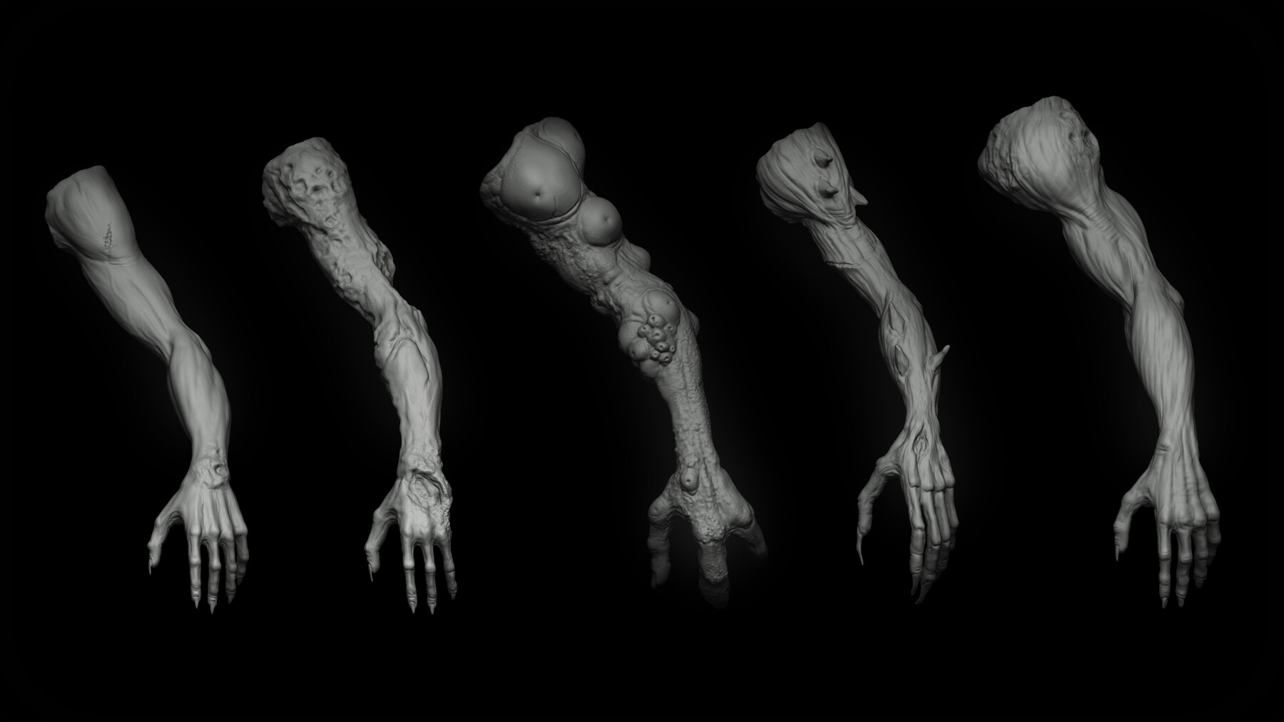 Zbrush + Blender生化怪物怪兽笔刷 Flipped Normals – Zbrush + Blender – 80 Undead Creature Brush mega Pack插图16 Zbrush + Blender生化怪物怪兽笔刷 Flipped Normals – Zbrush + Blender – 80 Undead Creature Brush mega Pack插图16