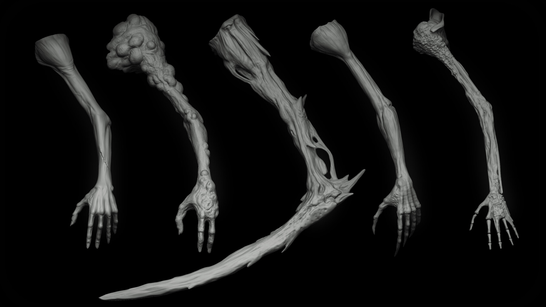 Zbrush + Blender生化怪物怪兽笔刷 Flipped Normals – Zbrush + Blender – 80 Undead Creature Brush mega Pack插图17 Zbrush + Blender生化怪物怪兽笔刷 Flipped Normals – Zbrush + Blender – 80 Undead Creature Brush mega Pack插图17