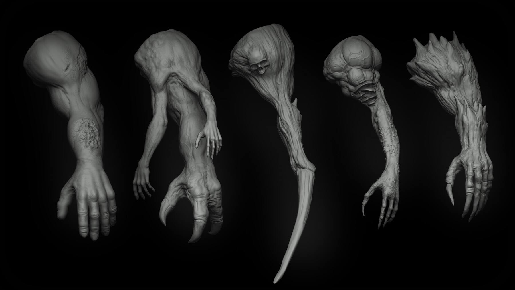 Zbrush + Blender生化怪物怪兽笔刷 Flipped Normals – Zbrush + Blender – 80 Undead Creature Brush mega Pack插图19 Zbrush + Blender生化怪物怪兽笔刷 Flipped Normals – Zbrush + Blender – 80 Undead Creature Brush mega Pack插图19