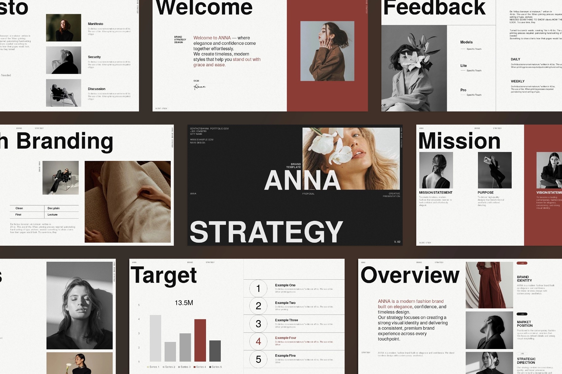现代极简品牌营销策划演示文稿设计ppt/keynote模版 ANNA – Modern Brand Strategy Template特色图 现代极简品牌营销策划演示文稿设计ppt/keynote模版 ANNA – Modern Brand Strategy Template