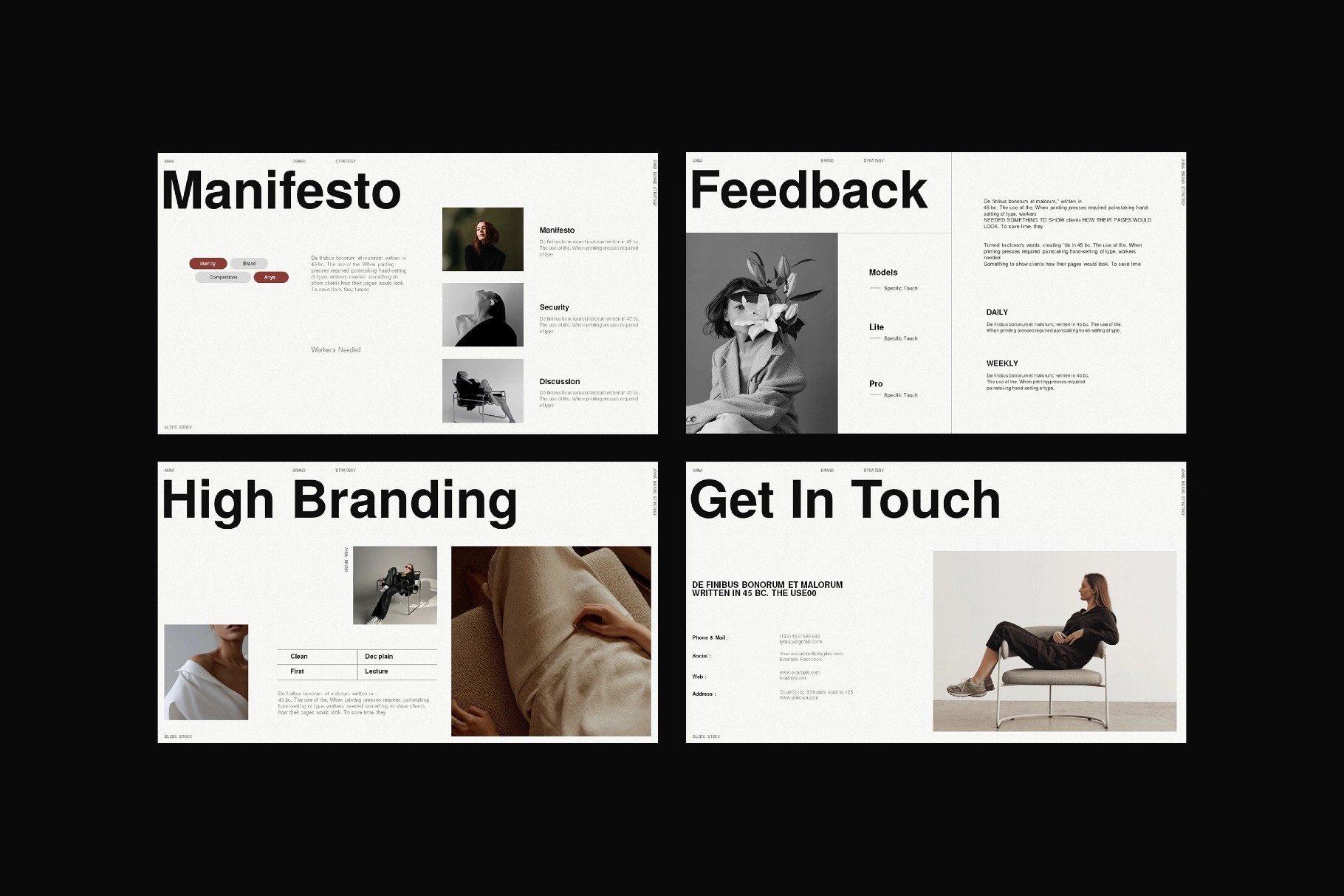 现代极简品牌营销策划演示文稿设计ppt/keynote模版 ANNA – Modern Brand Strategy Template插图5 现代极简品牌营销策划演示文稿设计ppt/keynote模版 ANNA – Modern Brand Strategy Template插图5