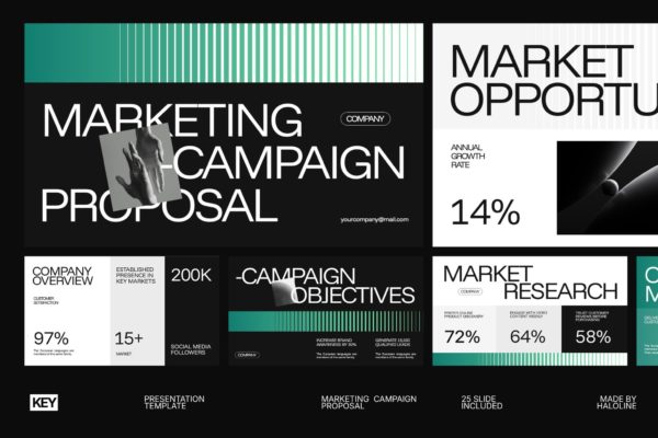 绿色系现代品牌营销策划演示文稿设计keynote模版 Green Modern Marketing Campaign Keynote 001特色图 绿色系现代品牌营销策划演示文稿设计keynote模版 Green Modern Marketing Campaign Keynote 001