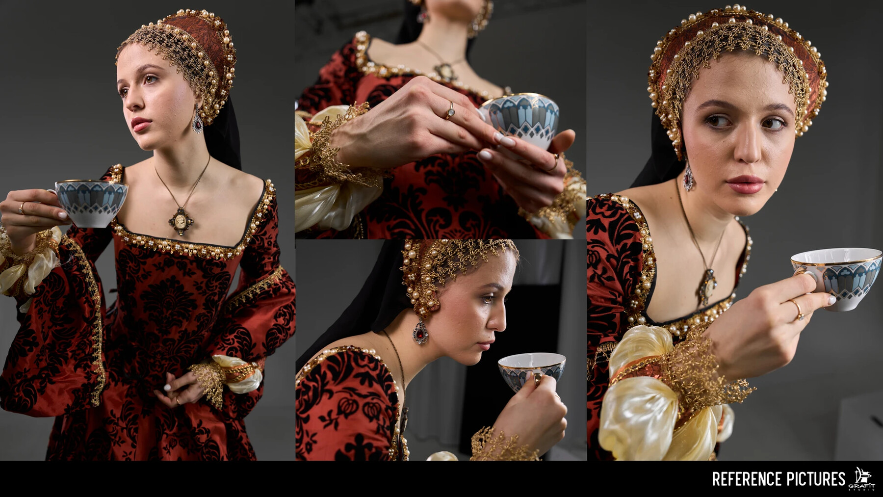 1400+款华丽英格兰都铎王朝风格礼服女鞋写真照片素材 Artstation – 1400+ Female Models in Tudor Dresses Reference Pictures插图4 1400+款华丽英格兰都铎王朝风格礼服女鞋写真照片素材 Artstation – 1400+ Female Models in Tudor Dresses Reference Pictures插图4