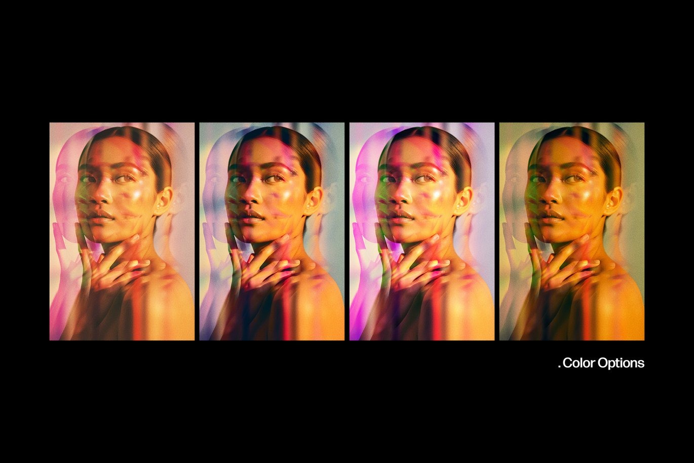 梦幻前卫彩色棱镜重影发光模糊照片效果ps特效滤镜样机 Color Prism Photo Effect插图1 梦幻前卫彩色棱镜重影发光模糊照片效果ps特效滤镜样机 Color Prism Photo Effect插图1