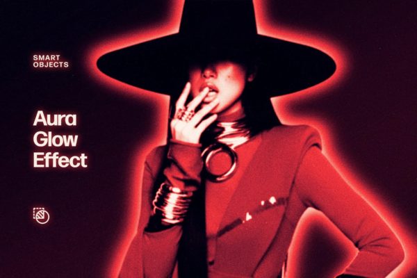 潮流复古人像轮廓光晕发光模糊颗粒照片效果ps特效滤镜样机 Aura Glow Photo Effect特色图 潮流复古人像轮廓光晕发光模糊颗粒照片效果ps特效滤镜样机 Aura Glow Photo Effect